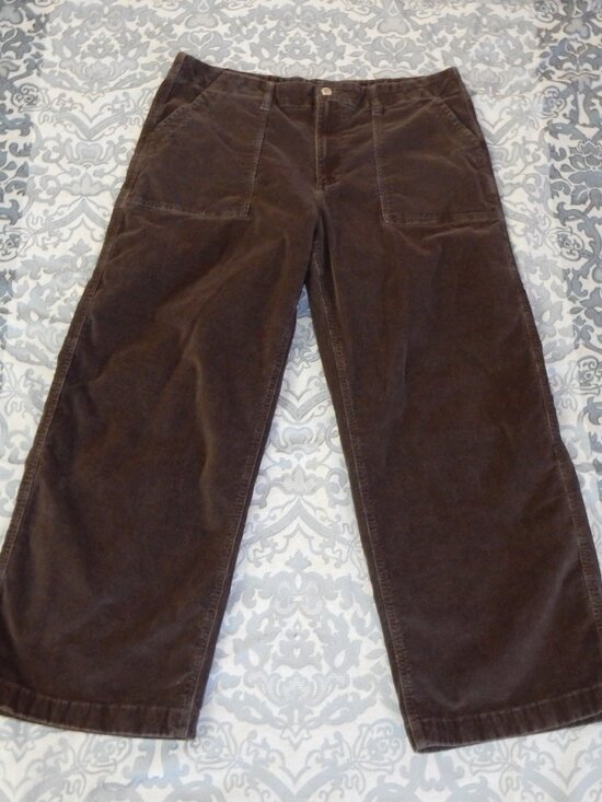 Sonoma Pants - Wide leg Brown corduory pants Sonoma XXL pinwale stretch 16 18 20 EUC!! retro